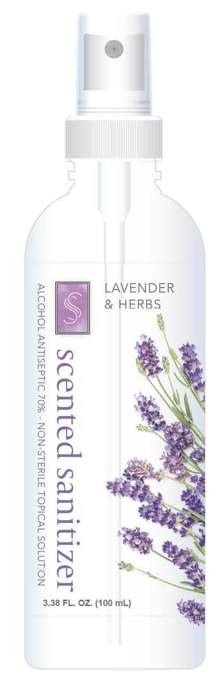 Photo 9 – Labeling, SS Black and White Collection, Lavender & Herbs Hand Sanitizer