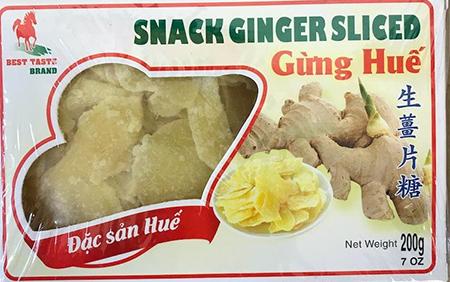 "Best Taste Brand Ginger Sliced, Net Wt. 200gm/7oz"