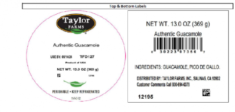 Target (Taylor Farms) — Authentic Guacamole 13oz (UPC 030223073567)