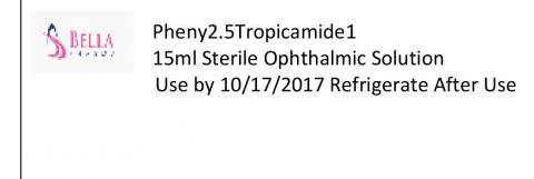 "Bella Pharma Pheny2.5Tropicamide1, 15ml Sterile Ophthalmic Solution"