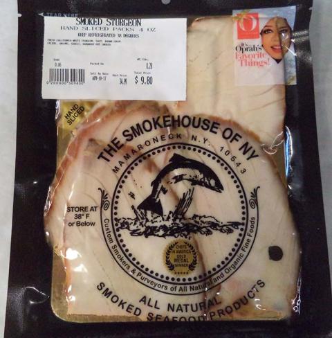 "SMOKED STURGEON 4 OZ"