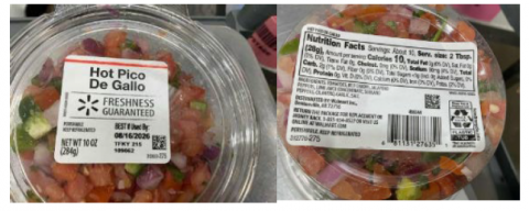 Walmart (Freshness Guaranteed) — Hot Pico De Gallo Spicy 10oz (UPC 681131276351)