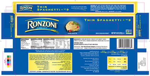 "Label, Ronzini Thin Spaghetti"