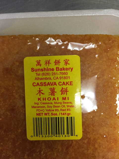 "Product image, Sunshine Bakery Cassava Cake, NET WT. 5oz"