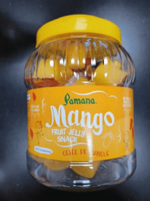 Pamana Mango Fruit Jelly Snack side label