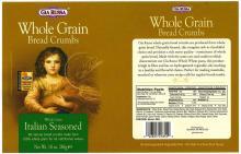 Alternate Label, Gia Russa Italian Seasoned Whole Grain Bread Crumbs