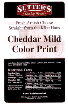 28815	Cheddar Mild Color Loaf	Sutters Quality Foods	5	LB