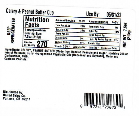 Image 2 - Labeling, Celery & Peanut Butter Cup, nutrition labeling, and photo of celery and peanut butter in plastic containers
