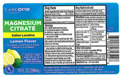 Image 2 - Representative labeling, Magnesium Citrate Saline Laxative Oral Solution, Lemon Flavor