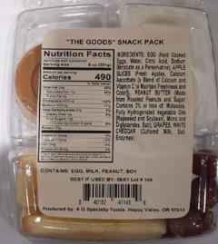 Image 3 – Photo, The Goods Snack Pack, best if used by and lot placement