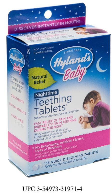 hyland's nighttime teething tablets