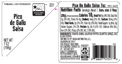 Stop & Shop / Hannaford — Pico de Gallo Salsa 7oz (UPC 688267575778)