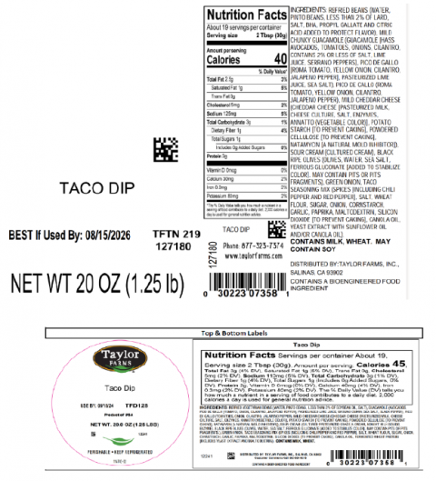 Target (Taylor Farms/Unbranded) — Taco Dip 20oz (UPC 030223073581)