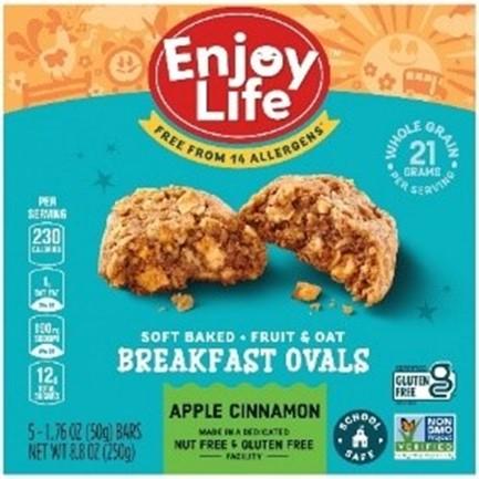 8th “Enjoy Life Soft Baked Fruit & Oat Breakfast Ovals - Apple Cinnamon, 8.8 oz “