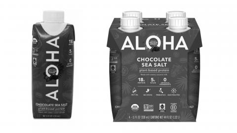 Aloha Chocolate Sea Salt Plant-Based Protein 4ct 330ml cartons