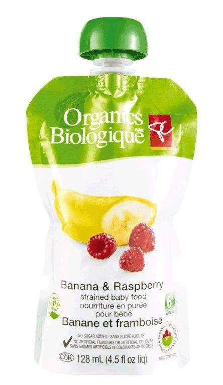 Banana & Raspberry - strained baby food