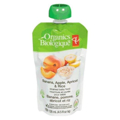 Banana, Apple, Apricot & Rice - strained baby food