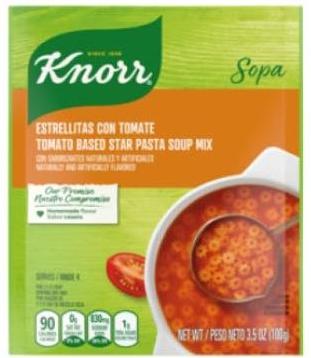 Knorr Estrellitas con Tomate Tomato Based Star Pasta Soup Mix