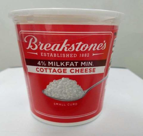 Label, Breakstone's 4% Milkfat Small Curd Cottage Cheese, 24 oz.