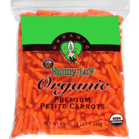 Bunny Luv Organic Petites Carrots 3 lb Front