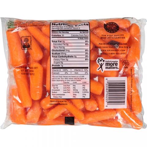 Bunny Luv Organic Baby Carrots 1 lb Front