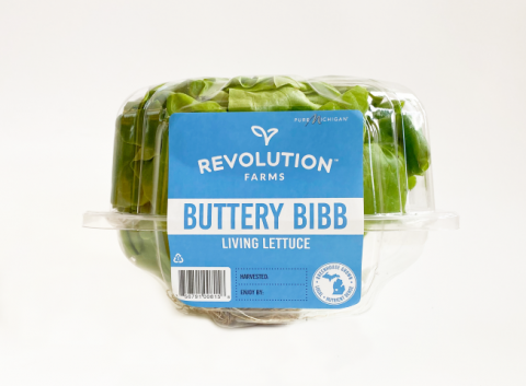 Image 1 – Labeling, Revolution Farms Buttery Bib Living Lettuce