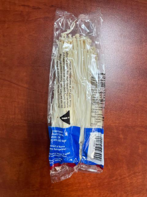 Image – Enoki Mushroom, Package Back