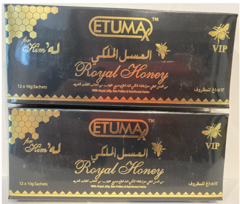 Public Notification: ETUMAX VIP Royal Honey for Him contains