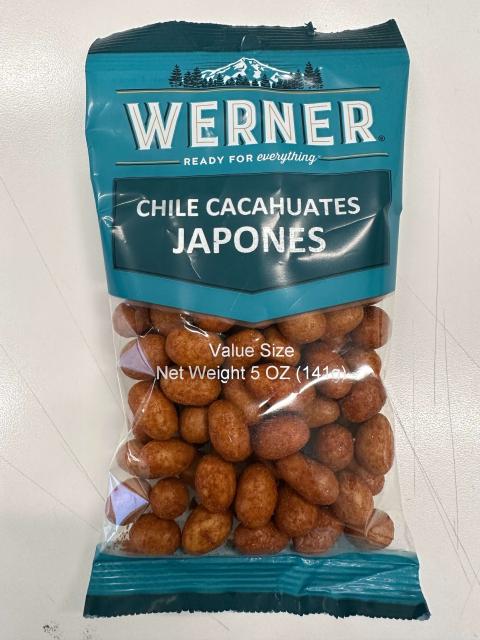 Werner Chile Cacahuates Japones, 5 oz., front label