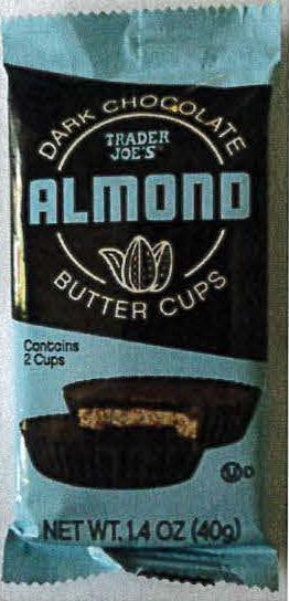 Front label, Trader Joe’s Dark Chocolate Almond Butter Cups
