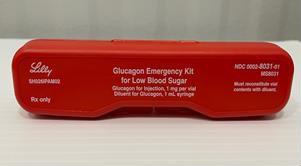 Glucagon Emergency Kit for Low Blood Sugar, front of packaging