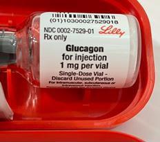 Glucagon for injection, 1 mg per vial