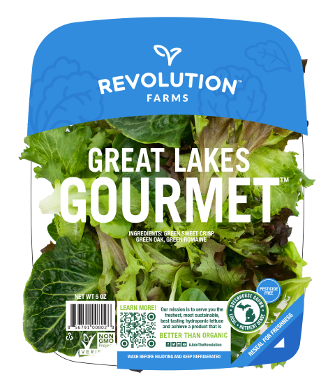 Image 1 – Labeling, Revolution Farms Great Lakes Gourmet, 5 oz