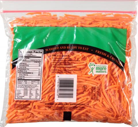 Grimmway Shred Carrots 10 oz Back
