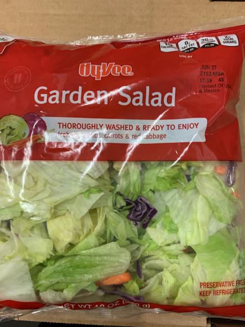 Image- HyVee Garden Salad, 12 oz. - Bag Front Panel
