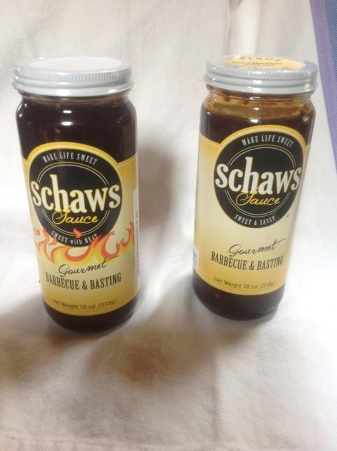 Labeling, schaws Sauce Sweet with Heat and Sweet & Sassy