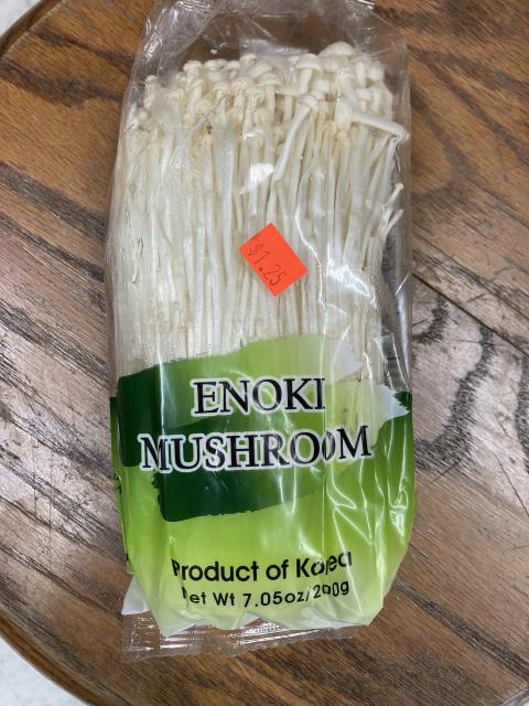 Photo – Front of Package ENOKI MUSHROOMS, Product of Korea