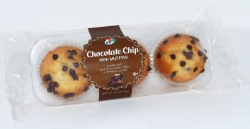 7-Eleven Selects Chocolate Chip 3pack Mini Muffins (2.6oz, 16 units per tray, 6 trays per case)