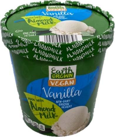 Product image, Earth Grown Vegan Vanilla Non-Dairy Frozen Dessert 16 oz/Pint