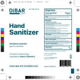 Dibar Labs Hand Sanitizer, 8 oz