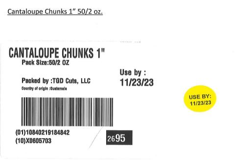 Label for Cantaloupe Chunks 1" 50/2 oz. 