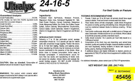 Label, Ultralyx 24-16-5