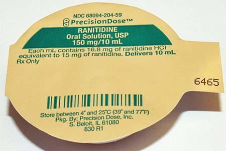 “Picture of Ranitidine Oral Solution, USP 150 mg/10 mL”