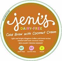 Lid Label, Jeni’s Cold Brew with Coconut Cream