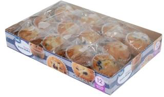 Great Value Blueberry Snack Muffins (12oz, 8 per case)