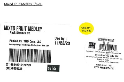 Label for Mixed Fruit Medley 6/6 oz.