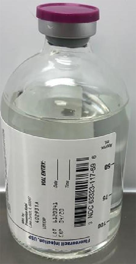 Bottle, Fluorouracil Injection, NDC 63323-117-69