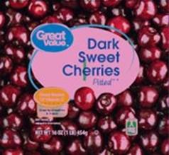 Image 2 - Labeling, Great Value Dark Sweet Cherries packaged in16-ounce plastic bag 