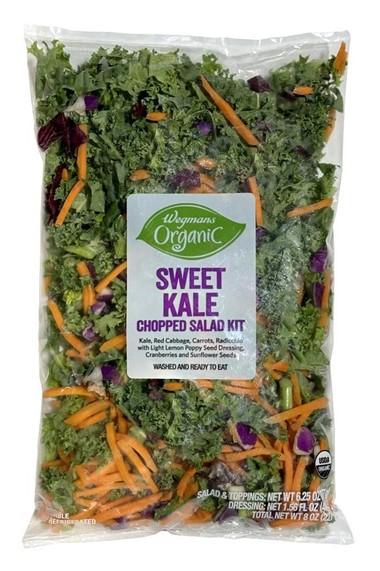 mage 2: “Photograph of front of Wegmans Organic Sweet Kale Chopped Salad Kit, 8 oz.”