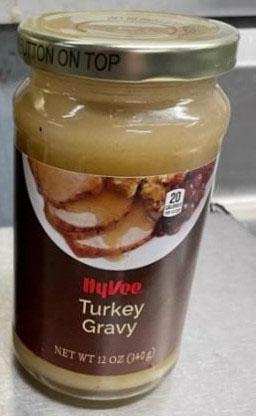 Properly labeled Turkey gravy jar